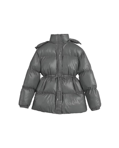 Doudoune d’hiver pour femme avec cordon de serrage – finition brillante et coupe moderne-Gigié