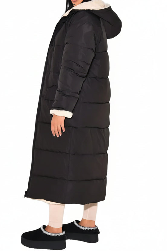 Doudoune Femme Longue À Capuche Réversible-Gigié