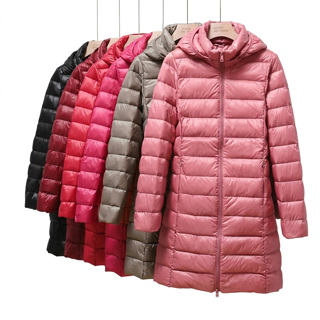 Doudoune longue pour femme avec capuche 1