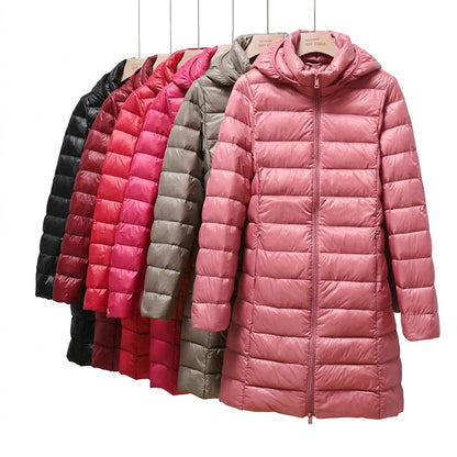 Doudoune longue pour femme avec capuche 1