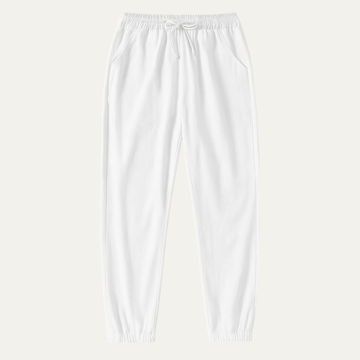 Homme Pantalon à Taille Élastique avec Cordon de Serrage