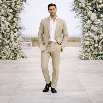 Homme Costume Deux Pièces avec Veste et Pantalon