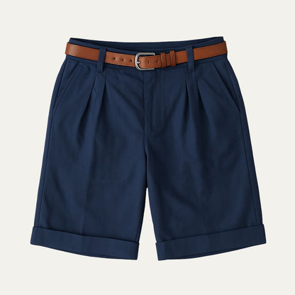 Short Homme avec Plis et Ceinture