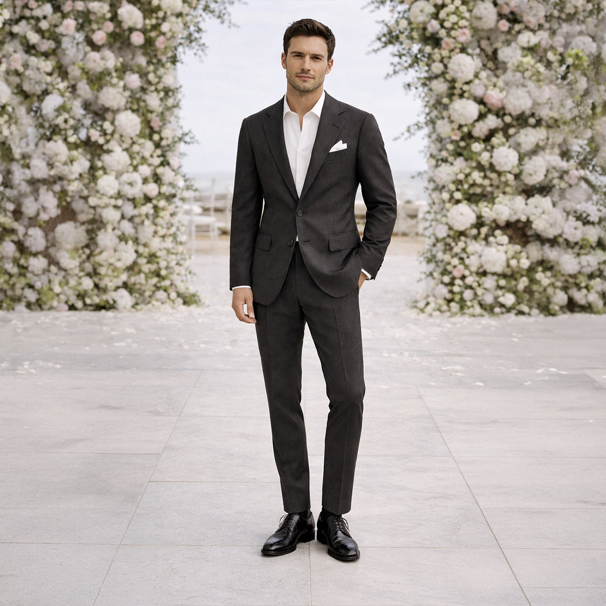 Homme Costume Deux Pièces avec Veste et Pantalon