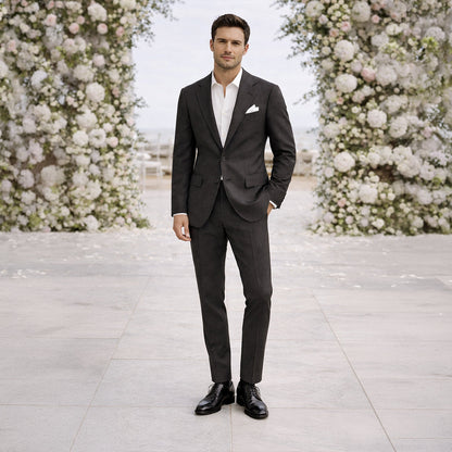 Homme Costume Deux Pièces avec Veste et Pantalon