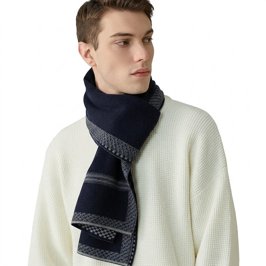 Écharpe en maille à motifs pour homme 1