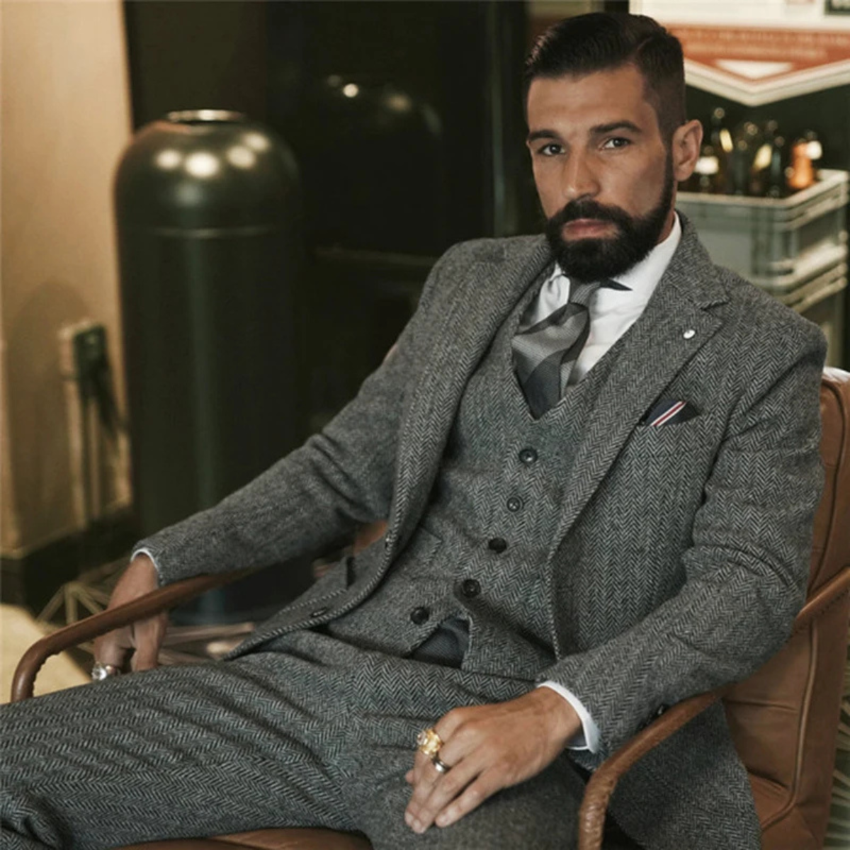 Ensemble de costume pour homme avec veste, gilet et pantalon-Suit Man-Gigié