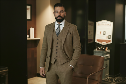 Ensemble de costume pour homme avec veste, gilet et pantalon-Suit Man-Gigié