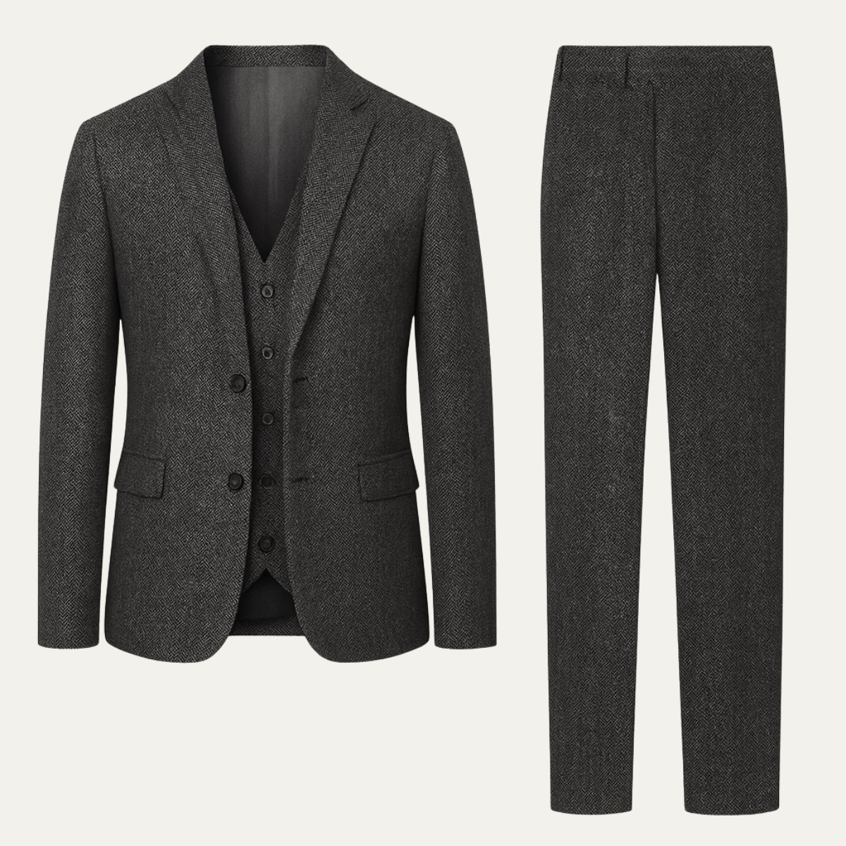 Ensemble de costume pour homme avec veste, gilet et pantalon-Suit Man-Gigié