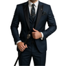 Ensemble de costume pour homme avec veste, gilet et pantalon à revers-Suit Man-Gigié
