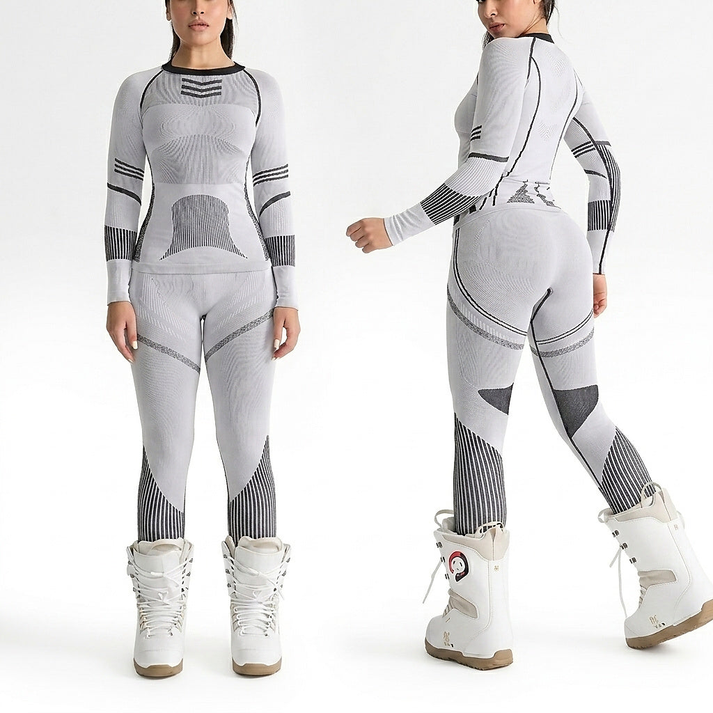 Ensemble de couche de base à manches longues pour femme 1
