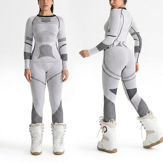 Ensemble de couche de base à manches longues pour femme 1