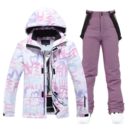 Ensemble de Ski 2 Pièces – Veste Fonctionnelle & Pantalon Imperméable pour l’Hiver-Gigié