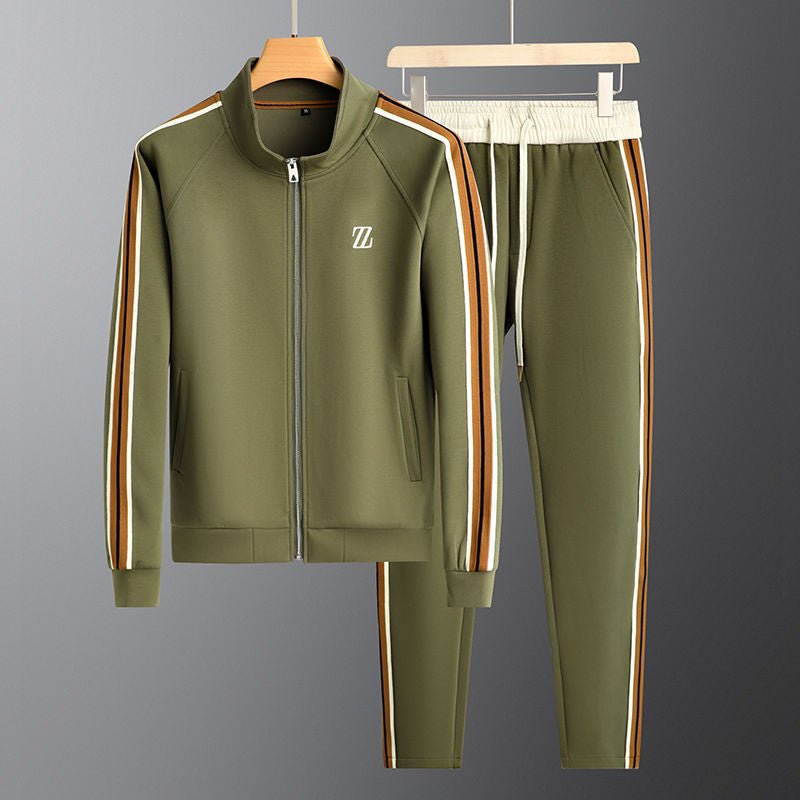 Ensemble de survêtement deux pièces pour homme avec veste zippée et pantalon à cordon-Sets for Men-Gigié