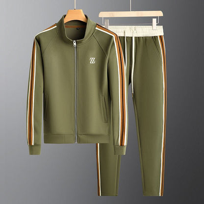 Ensemble de survêtement deux pièces pour homme avec veste zippée et pantalon à cordon-Sets for Men-Gigié
