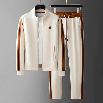 Ensemble de survêtement deux pièces pour homme avec veste zippée et pantalon à cordon-Sets for Men-Gigié