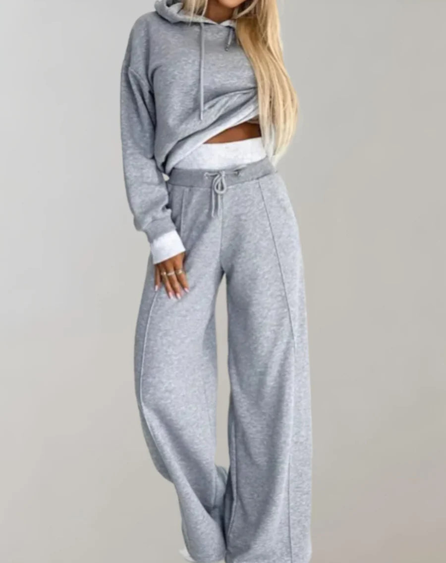Ensemble Détente Femme Hoodie Et Pantalon Large-Gigié