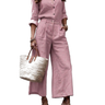 Ensemble chemise boutonnée et pantalon large pour femme 1
