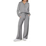 Ensemble pull à quart de zip et pantalon large pour femme 1
