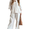 Ensemble deux pièces tunique et pantalon large pour femme 1