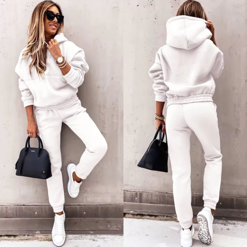 Ensemble Jogging Femme Hiver 2 Pièces Capuche & Pantalon Confort-Gigié