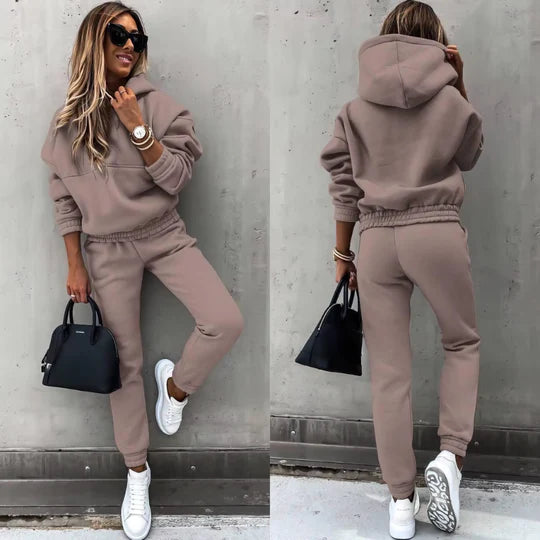 Ensemble Jogging Femme Hiver 2 Pièces Capuche & Pantalon Confort-Gigié