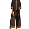 Ensemble deux pièces pour femme avec haut zippé et pantalon large 1