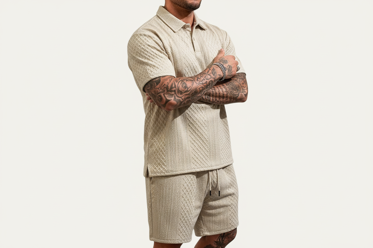 Ensemble deux pièces pour homme avec polo et short-Sets for Men-Gigié