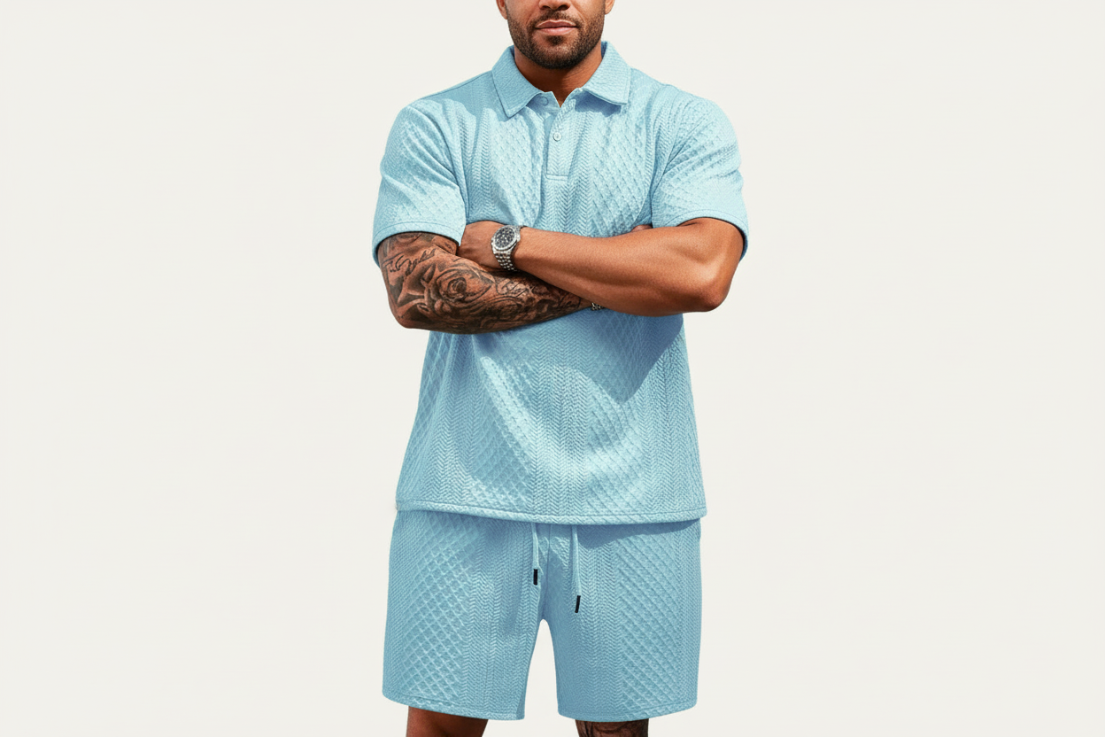 Ensemble deux pièces pour homme avec polo et short-Sets for Men-Gigié