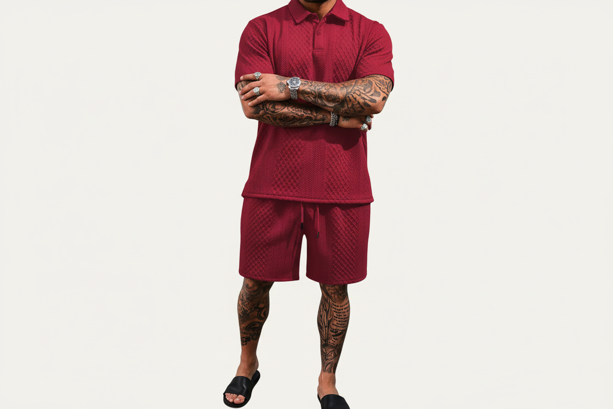 Ensemble deux pièces pour homme avec polo et short-Sets for Men-Gigié