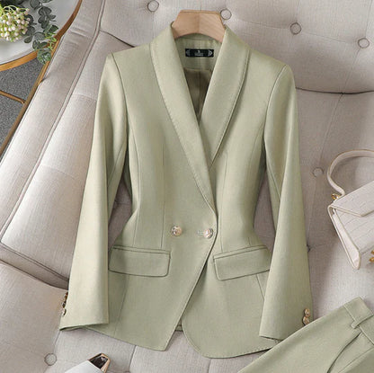 Tailleur Femme Blazer Cintré Pantalon Droit-Gigié
