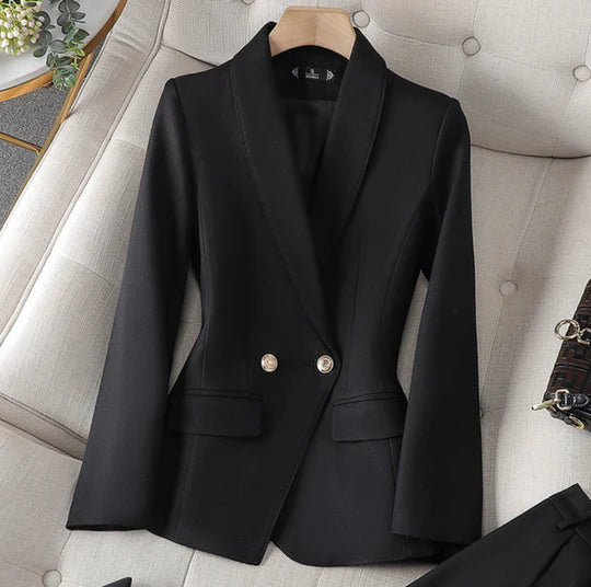Tailleur Femme Blazer Cintré Pantalon Droit-Gigié