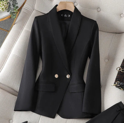 Tailleur Femme Blazer Cintré Pantalon Droit-Gigié