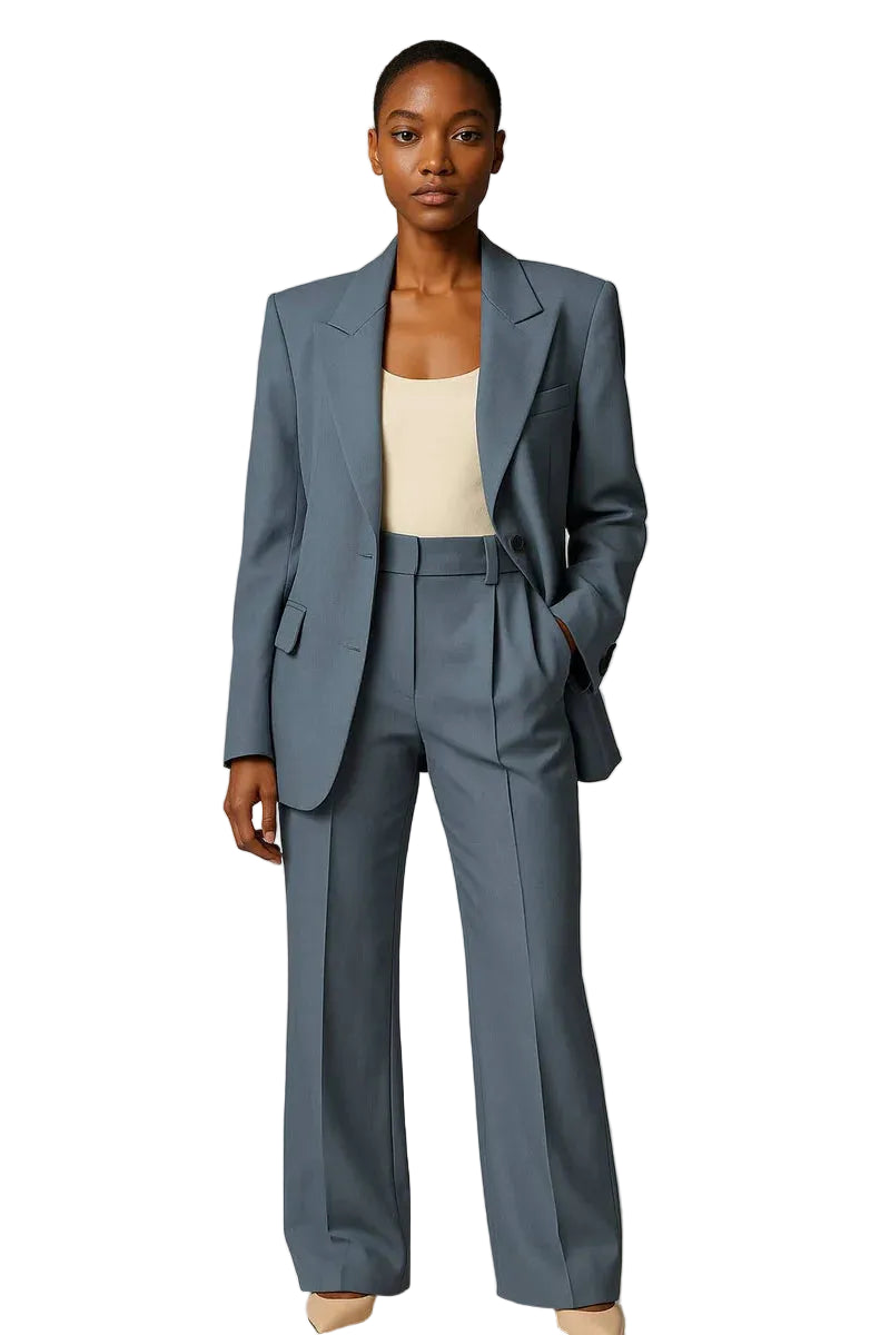 Ensemble femme deux pièces avec blazer et pantalon large-Sets for women-Gigié