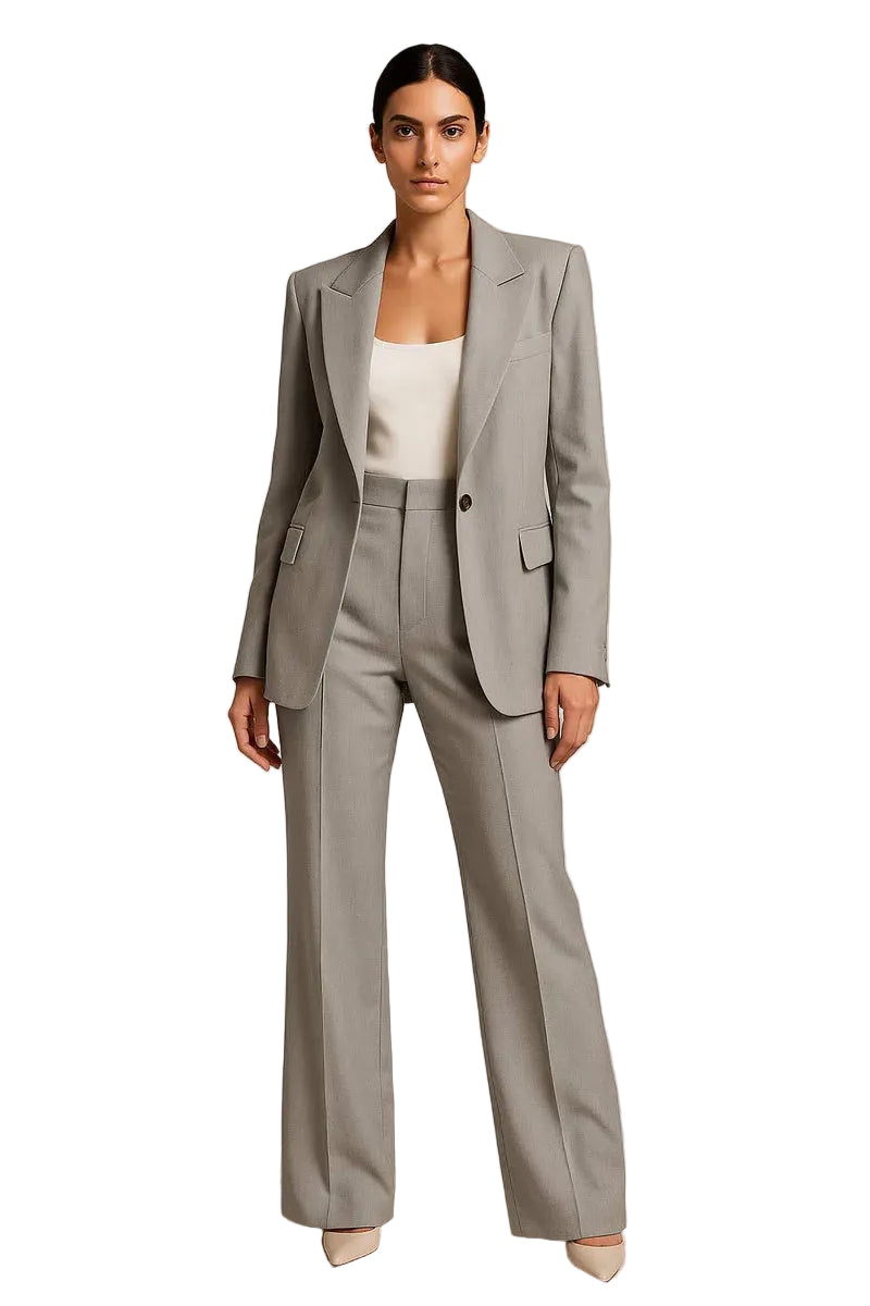 Ensemble femme deux pièces avec blazer et pantalon large-Sets for women-Gigié