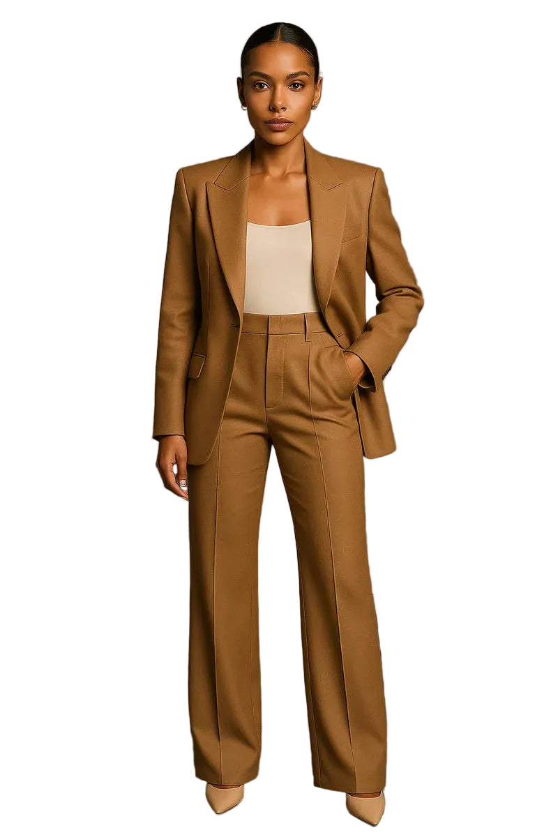 Ensemble femme deux pièces avec blazer et pantalon large-Sets for women-Gigié