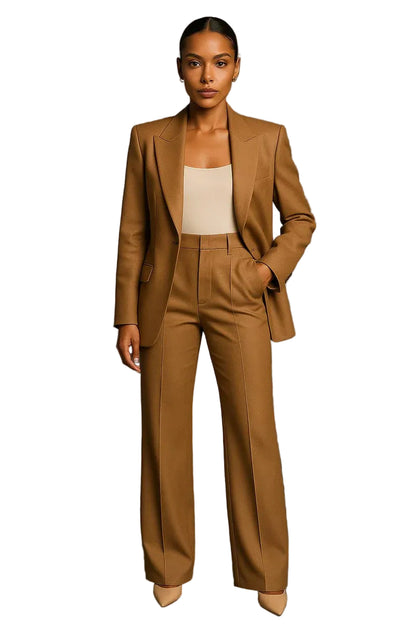 Ensemble femme deux pièces avec blazer et pantalon large-Sets for women-Gigié