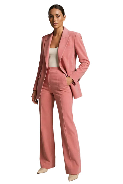 Ensemble femme deux pièces avec blazer et pantalon large-Sets for women-Gigié