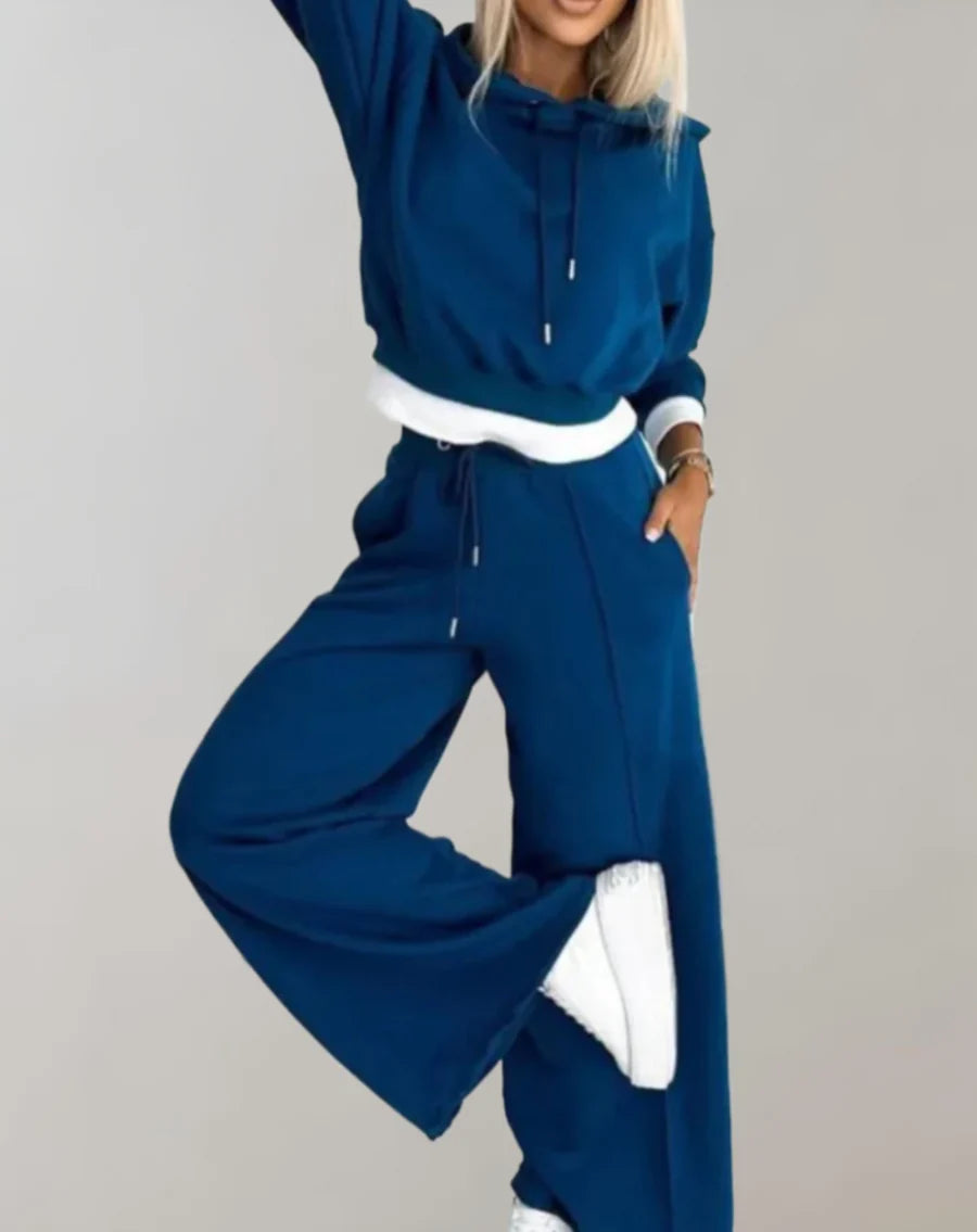 Ensemble Détente Femme Hoodie Et Pantalon Large-Gigié