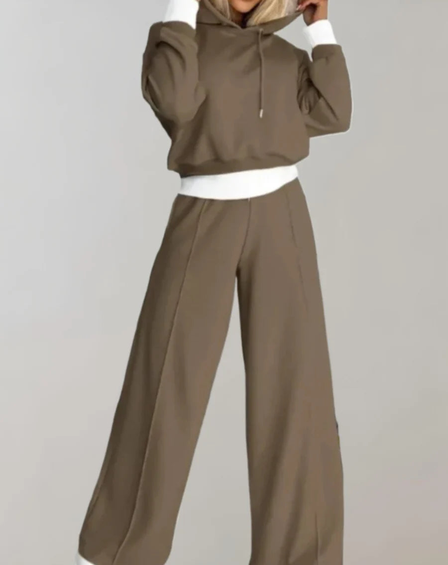 Ensemble Détente Femme Hoodie Et Pantalon Large-Gigié