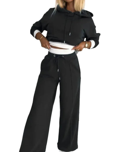 Ensemble Détente Femme Hoodie Et Pantalon Large-Gigié