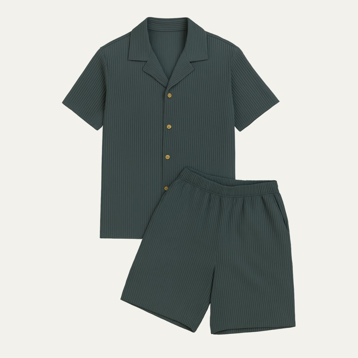 Ensemble homme avec chemise à manches courtes et short texturé-Sets for Men-Gigié
