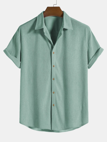 Ensemble Homme Deux Pièces Chemise à Manches Courtes avec Boutons et Short à Taille Élastique-Sets for Men-Gigié