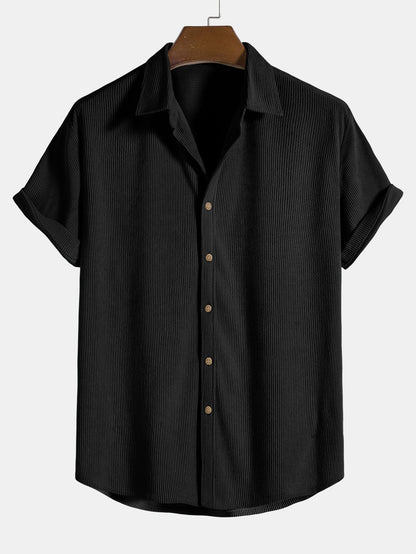 Ensemble Homme Deux Pièces Chemise à Manches Courtes avec Boutons et Short à Taille Élastique-Sets for Men-Gigié