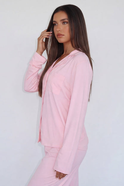 Ensemble pyjama femme à boutons avec col à revers-Pajama set-Gigié