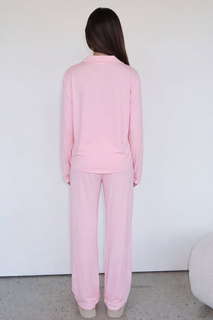 Ensemble pyjama femme à boutons avec col à revers-Pajama set-Gigié