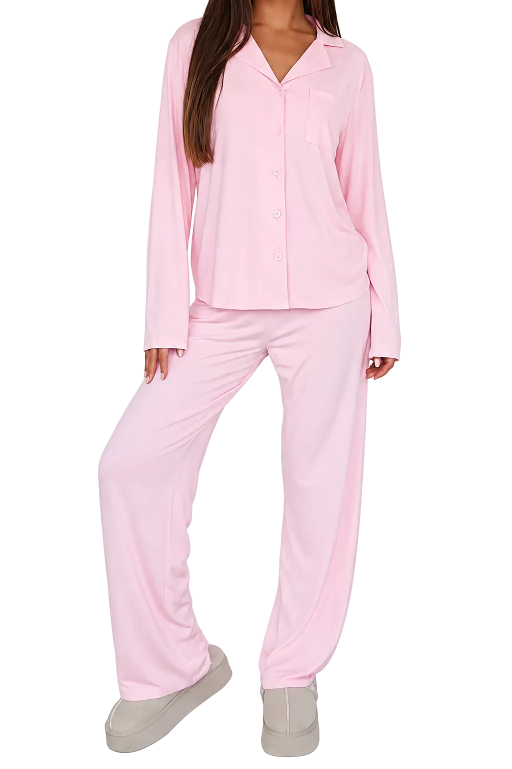 Ensemble pyjama femme à boutons avec col à revers-Pajama set-Gigié