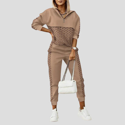 Ensemble Survêtement Femme 2 Pièces Demi-Zip-Gigié