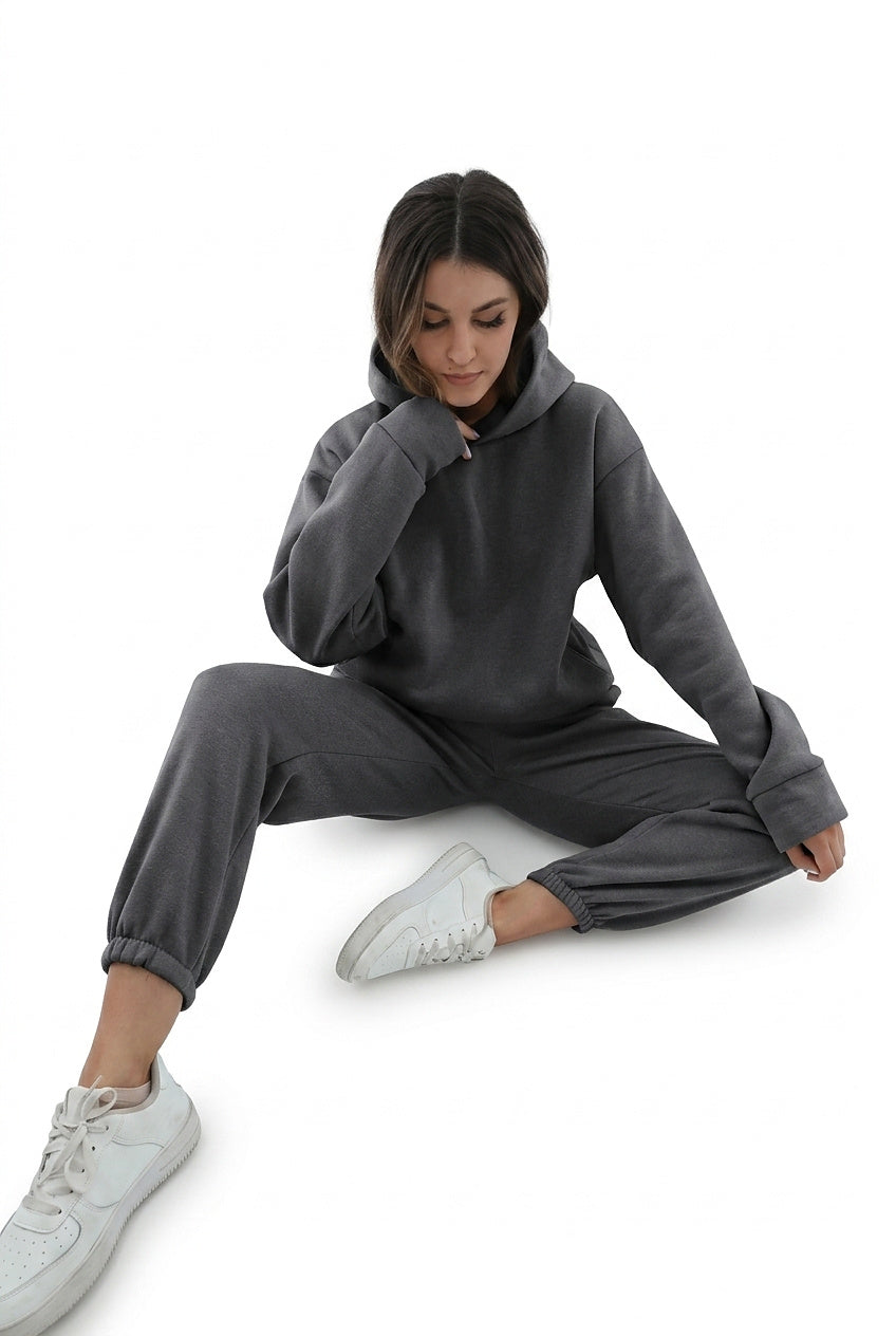 Ensemble survêtement femme avec sweat à capuche et pantalon de jogging 1