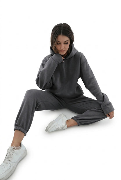 Ensemble survêtement femme avec sweat à capuche et pantalon de jogging 1